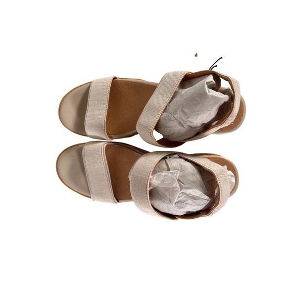 Steve Madden NYC Talla Wedge Strappy Natural Sandals New w/Tags in Box Size 9 - Picture 4 of 12